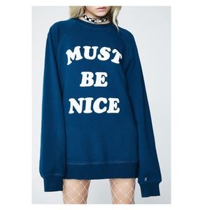 Ripndip Must Be Nice SweatShirt Large Blue